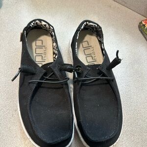 Hey Dude Black Odyssey Floral Shoes